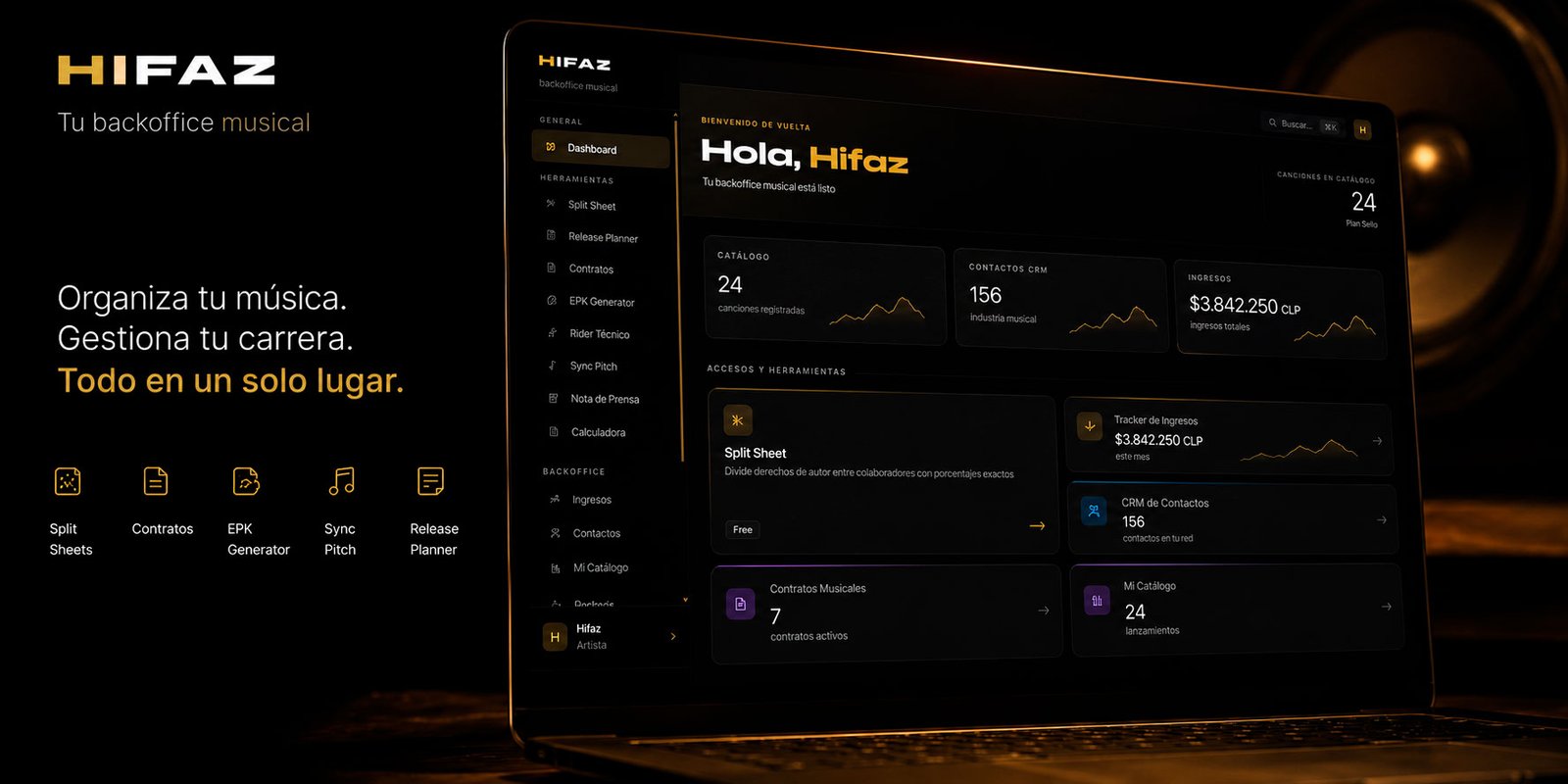 Interfaz del backoffice de Hifaz App, desarrollado por Keyra Labs